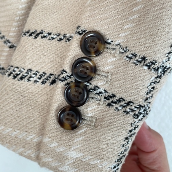 Ann Taylor | Classy Plaid Bedford Long Sleeve Tan Neutral Blazer! - Picture 6 of 8